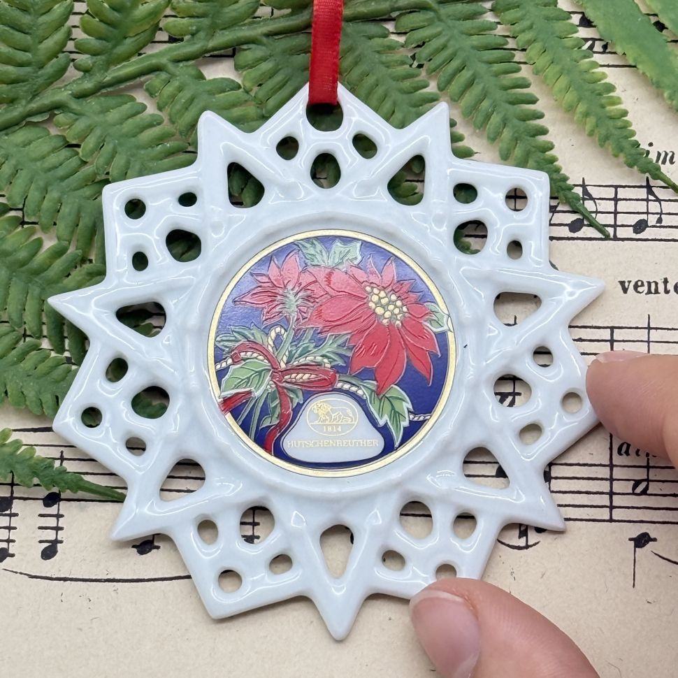 Подвес Звезда рождественский мотив 8 см Hutschenreuther Германия