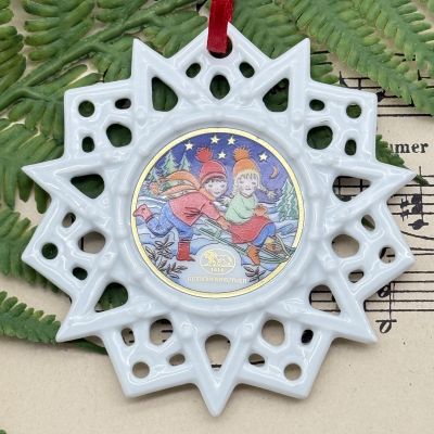 Подвес Звезда рождественский мотив 8 см Hutschenreuther Германия