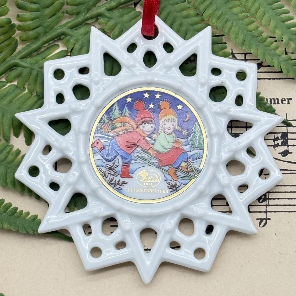 Подвес Звезда рождественский мотив 8 см Hutschenreuther Германия