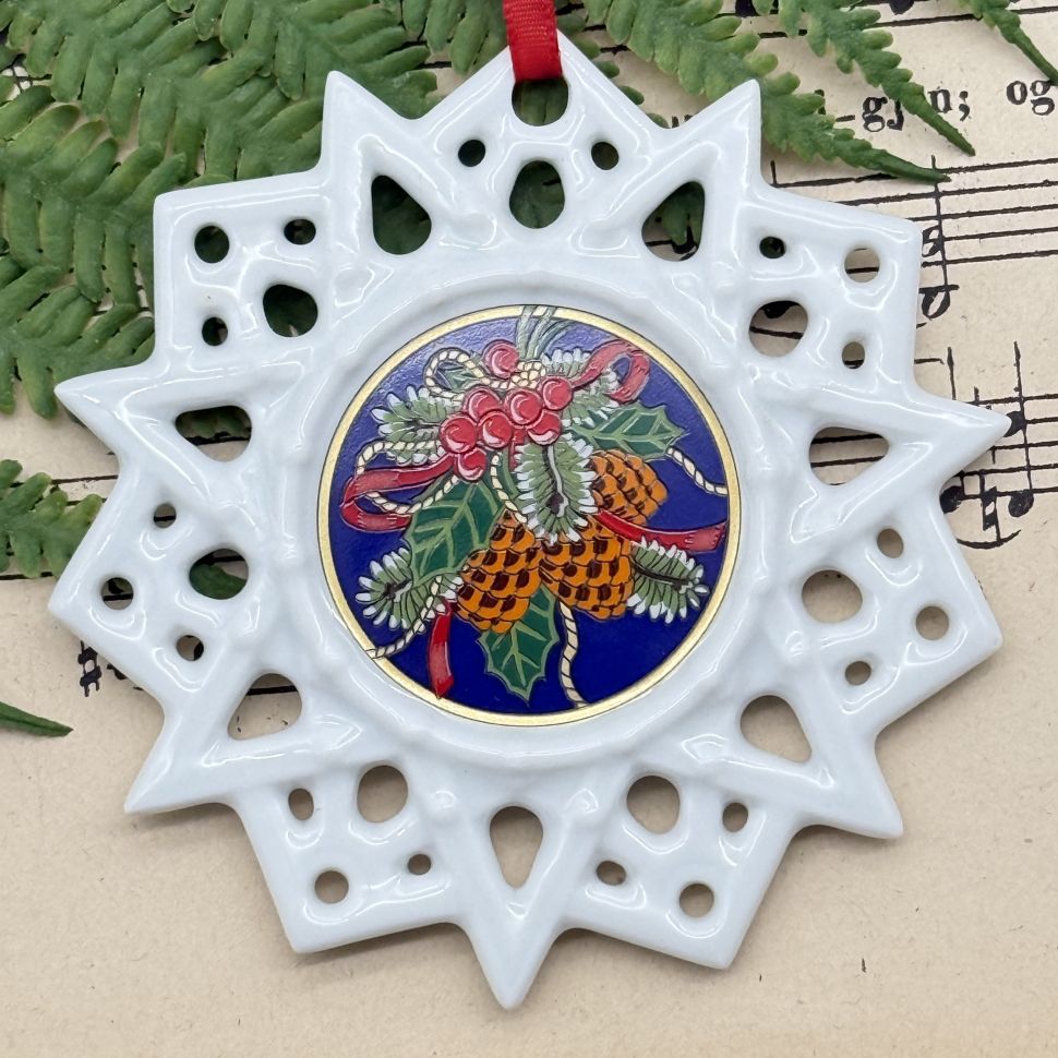 Подвес Звезда рождественский мотив 8 см Hutschenreuther Германия