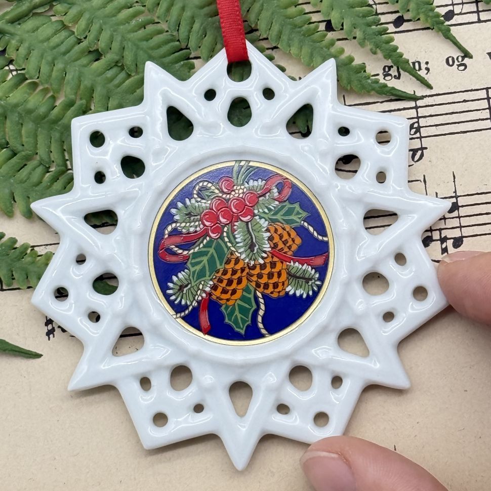 Подвес Звезда рождественский мотив 8 см Hutschenreuther Германия