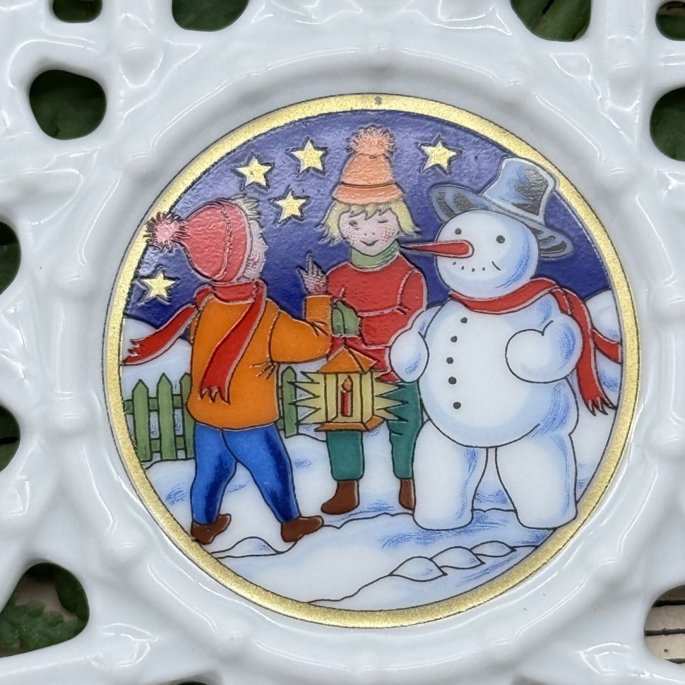 Подвес Звезда рождественский мотив 8 см Hutschenreuther Германия