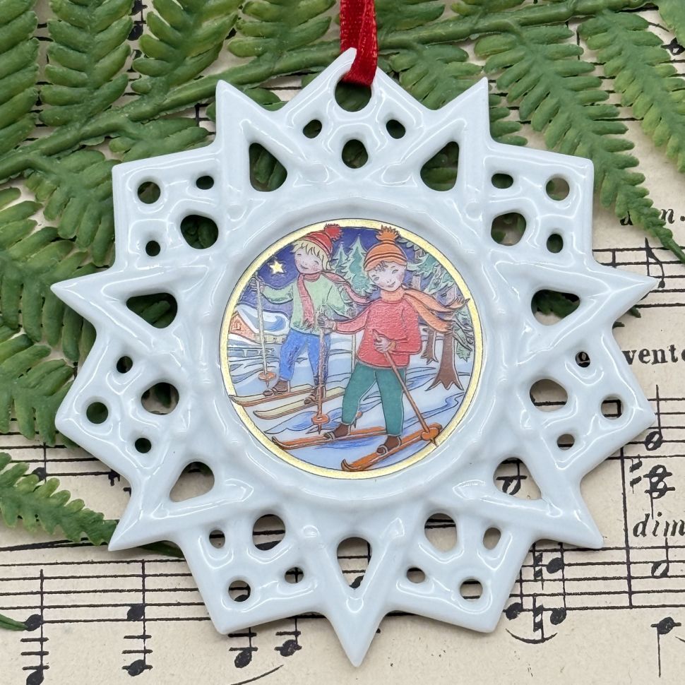 Подвес Звезда рождественский мотив 8 см Hutschenreuther Германия