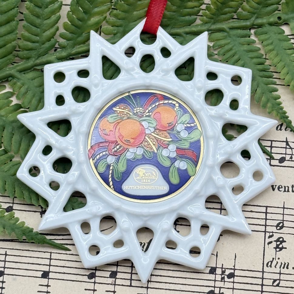 Подвес Звезда рождественский мотив 8 см Hutschenreuther Германия