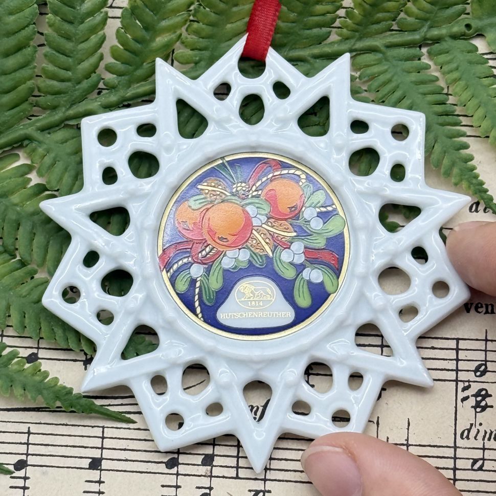 Подвес Звезда рождественский мотив 8 см Hutschenreuther Германия