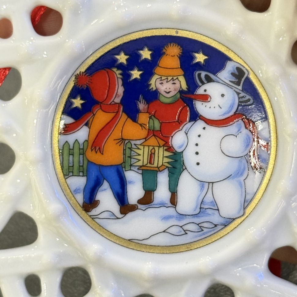 Подвес Звезда рождественский мотив 8 см Hutschenreuther Германия