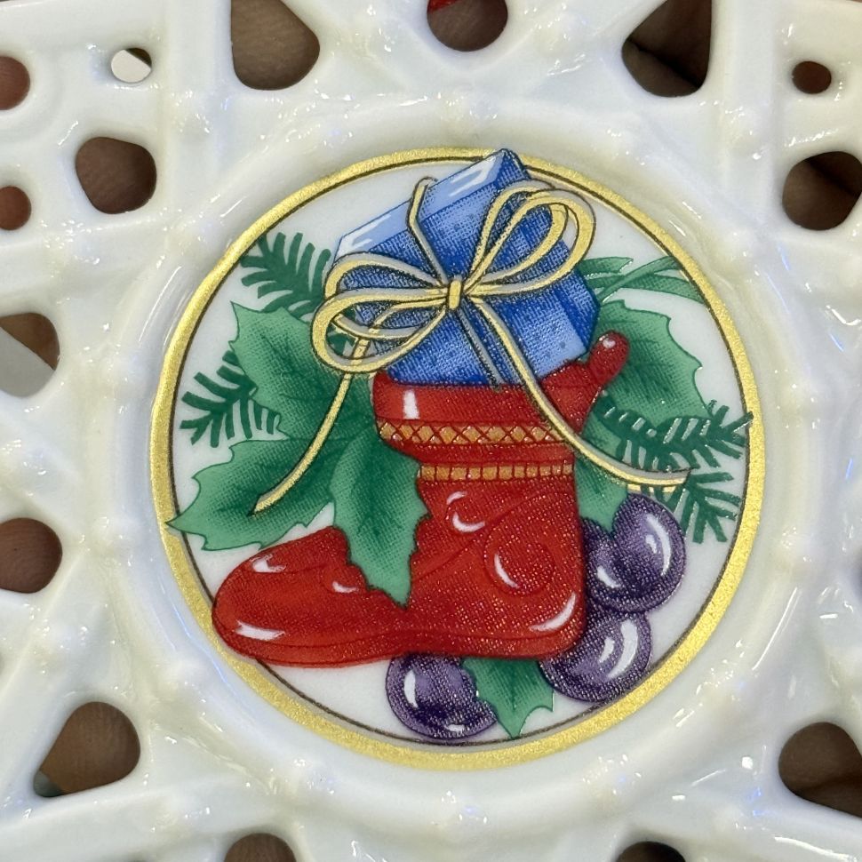 Подвес Звезда рождественский мотив 8 см Hutschenreuther Германия