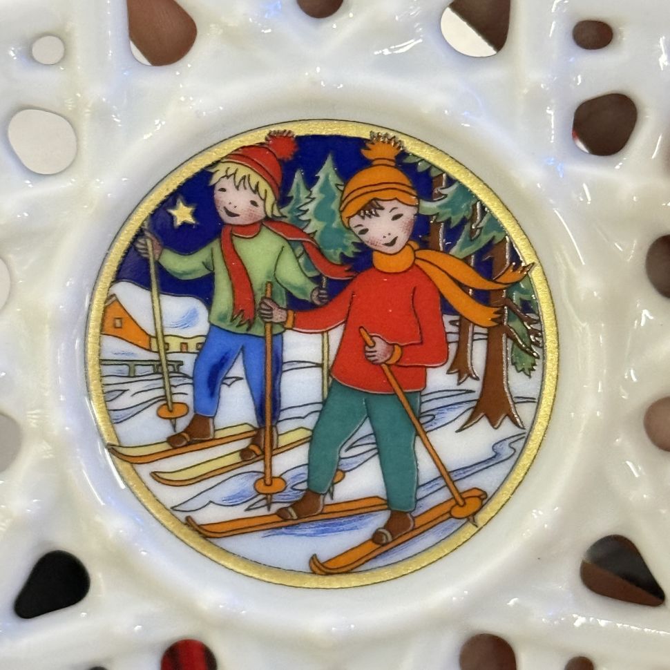 Подвес Звезда рождественский мотив 8 см Hutschenreuther Германия