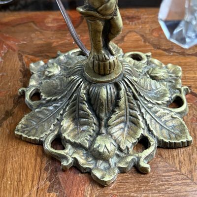 Светильник настольная лампа жирандоль 30 см Франция латунь 