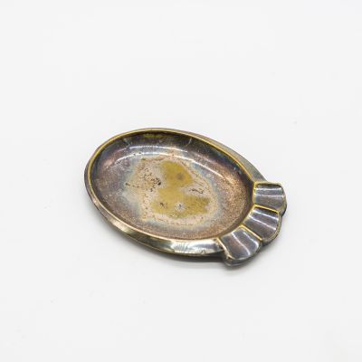 Пепельница 9 см мельхиор патина