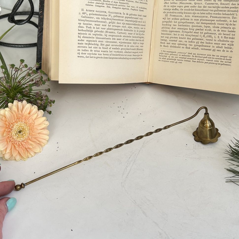 Тушитель гаситель для свечи 18 см латунь