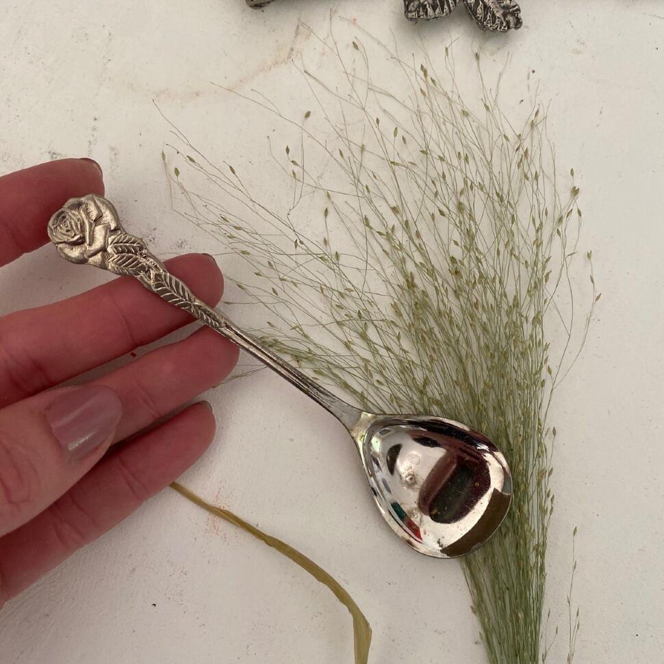 Ложка для сахара Роза 12,5 см металл