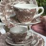 Чайная пара J.Broadhurst & Sons Swan Inn 200 мл Англия ironstone