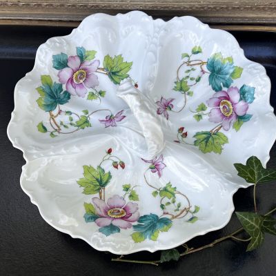 Менажница с ручкой Кабаретка Limoges Jardin Royal 29 см Франция