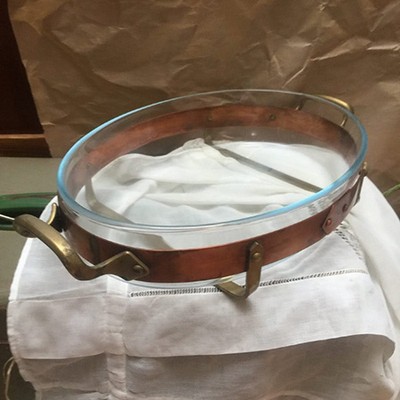 Форма для запекания овал на медной подставке 35 см