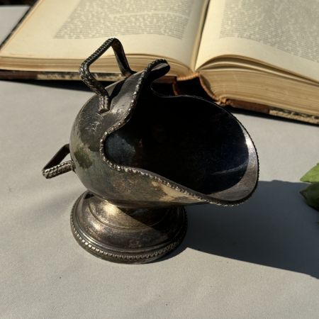Икорница сахарница 12 см латунь серебрение 