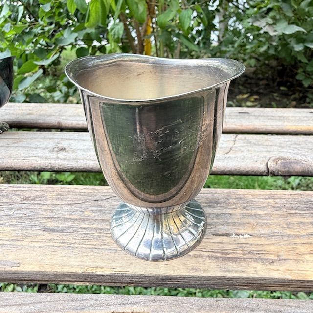 Ваза стакан 8 см мельхиор патина