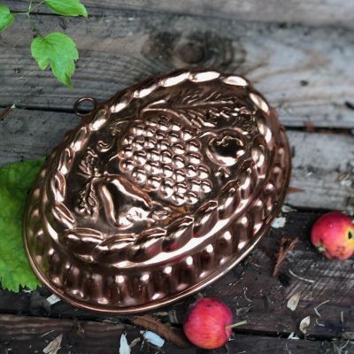 Форма для выпечки овальная 24 см Виноград медь