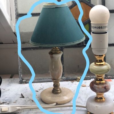 Светильник настольный Изящество без абажура оникс Италия