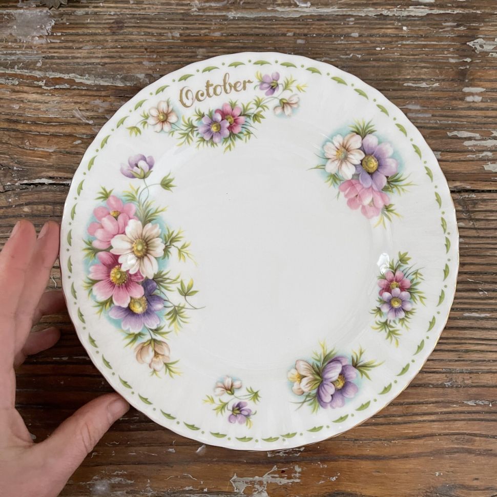 Тарелка Royal Albert 12 месяцев Октябрь 21 см Англия