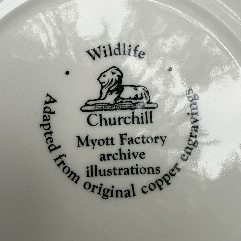 Тарелка Wildlife Scenes by Churchill Фазаны 26 см Англия 
