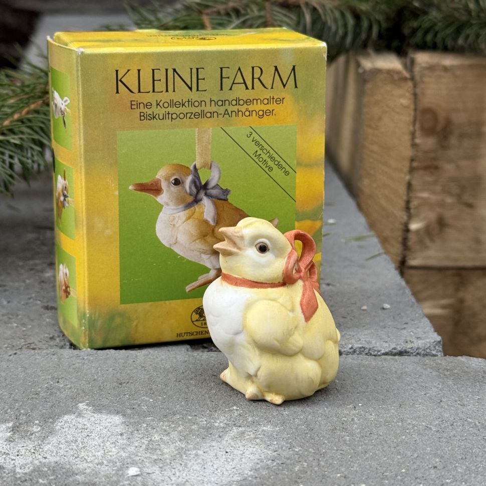 Подвес Hutschenreuther Цыпленок 5 см бисквитный фарфор Германия  