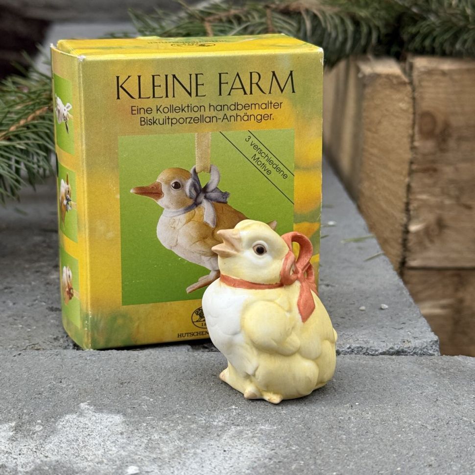 Подвес Hutschenreuther Цыпленок 5 см бисквитный фарфор Германия  