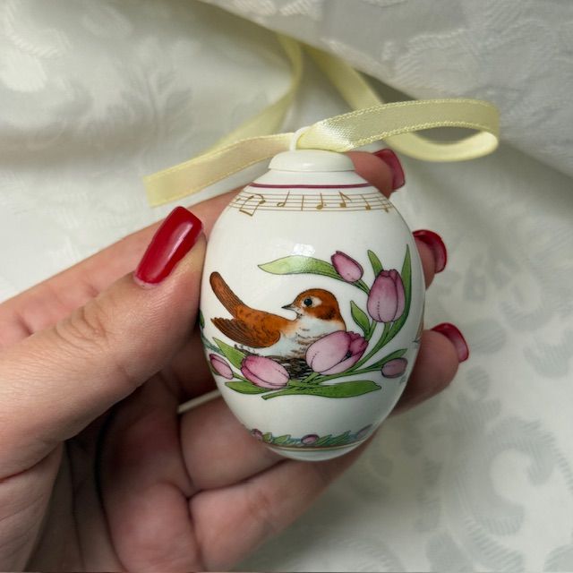 Подвес Яйцо пасхальное Hutschenreuther 7 см фарфор Германия 2009 г.