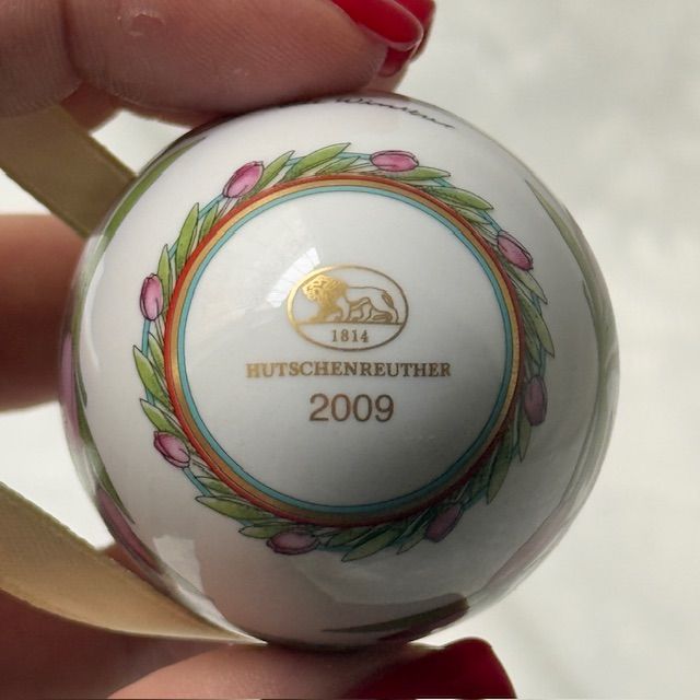 Подвес Яйцо пасхальное Hutschenreuther 7 см фарфор Германия 2009 г.