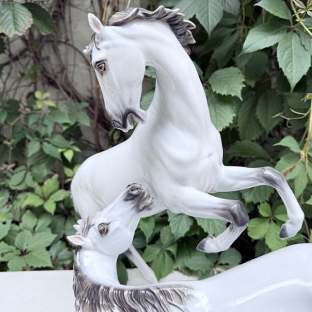 Статуэтка Rosenthal Играющие жеребцы 46 см фарфор Германия 