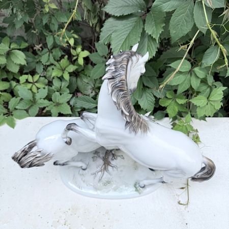 Статуэтка Rosenthal Играющие жеребцы 46 см фарфор Германия 