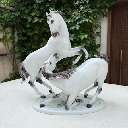 Статуэтка Rosenthal Играющие жеребцы 46 см фарфор Германия 