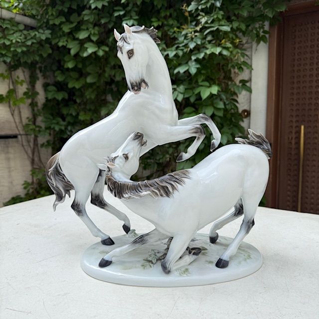 Статуэтка Rosenthal Играющие жеребцы 46 см фарфор Германия