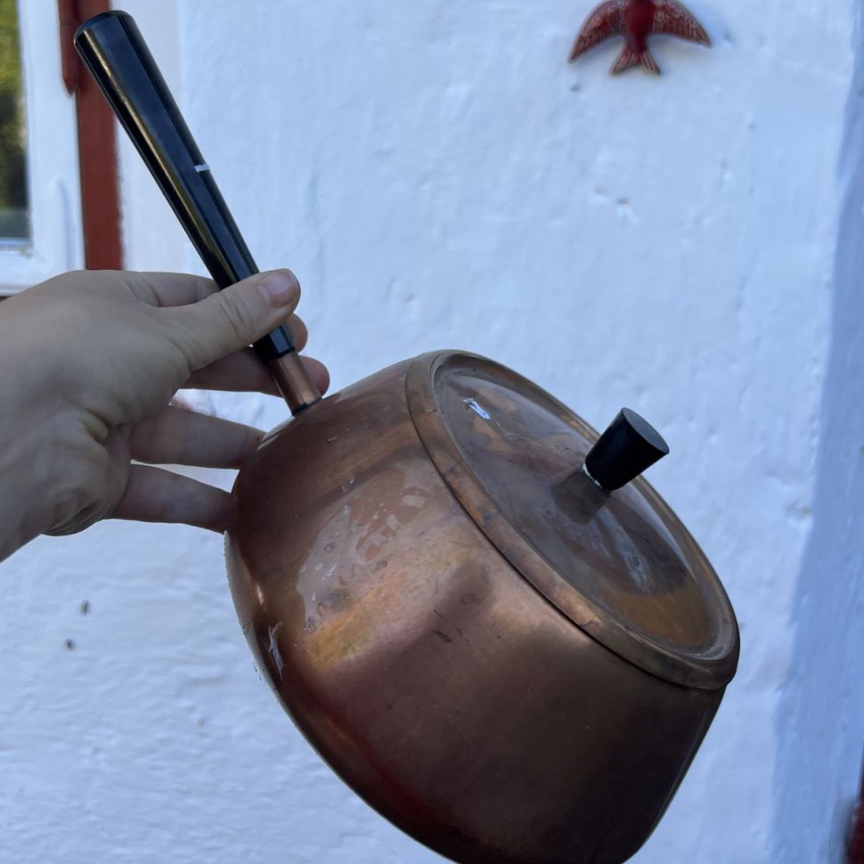 Ковш медный 1,8 л с крышкой