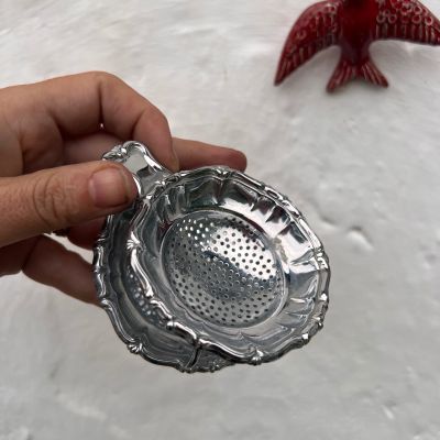 Ситечко для чая на подставке хром