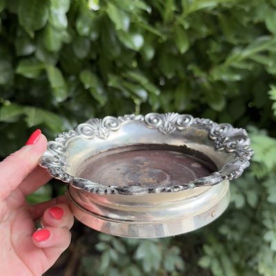 Подставка под бутылку 17 см серебрение