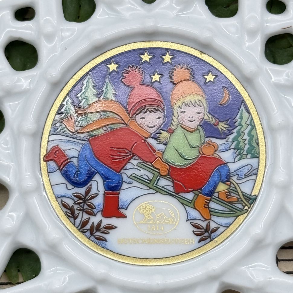 Подвес Звезда рождественский мотив 8 см Hutschenreuther Германия