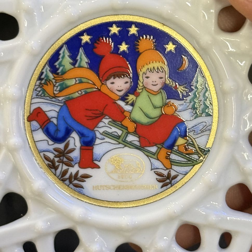 Подвес Звезда рождественский мотив 8 см Hutschenreuther Германия