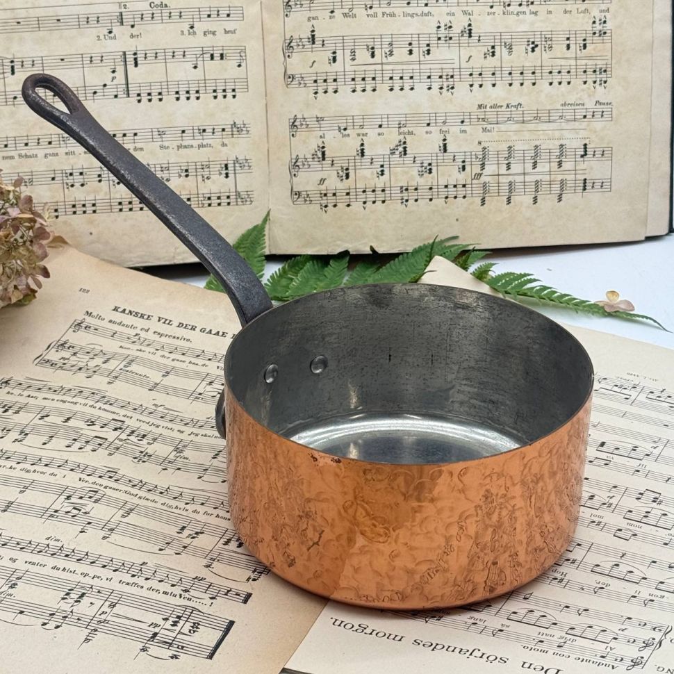 Ковш с ручкой 1,4 л Франция медь