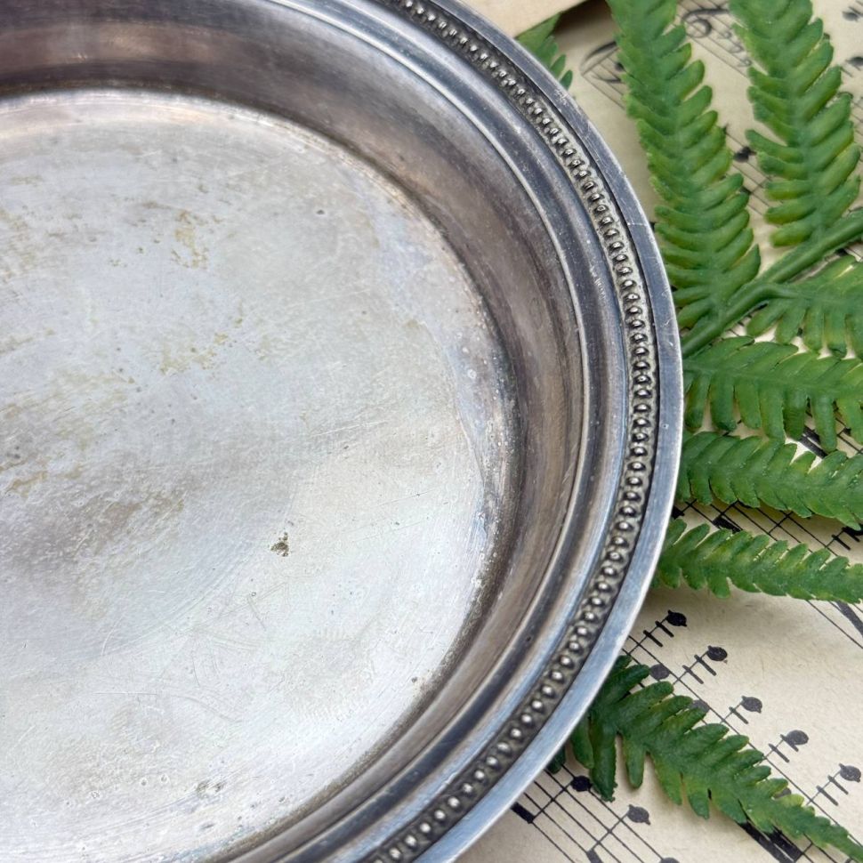 Подставка под бутылку 14 см серебрение латунь  