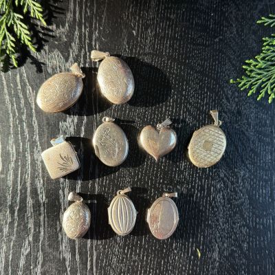 Кулон локет 4 см серебро штихельная гравировка