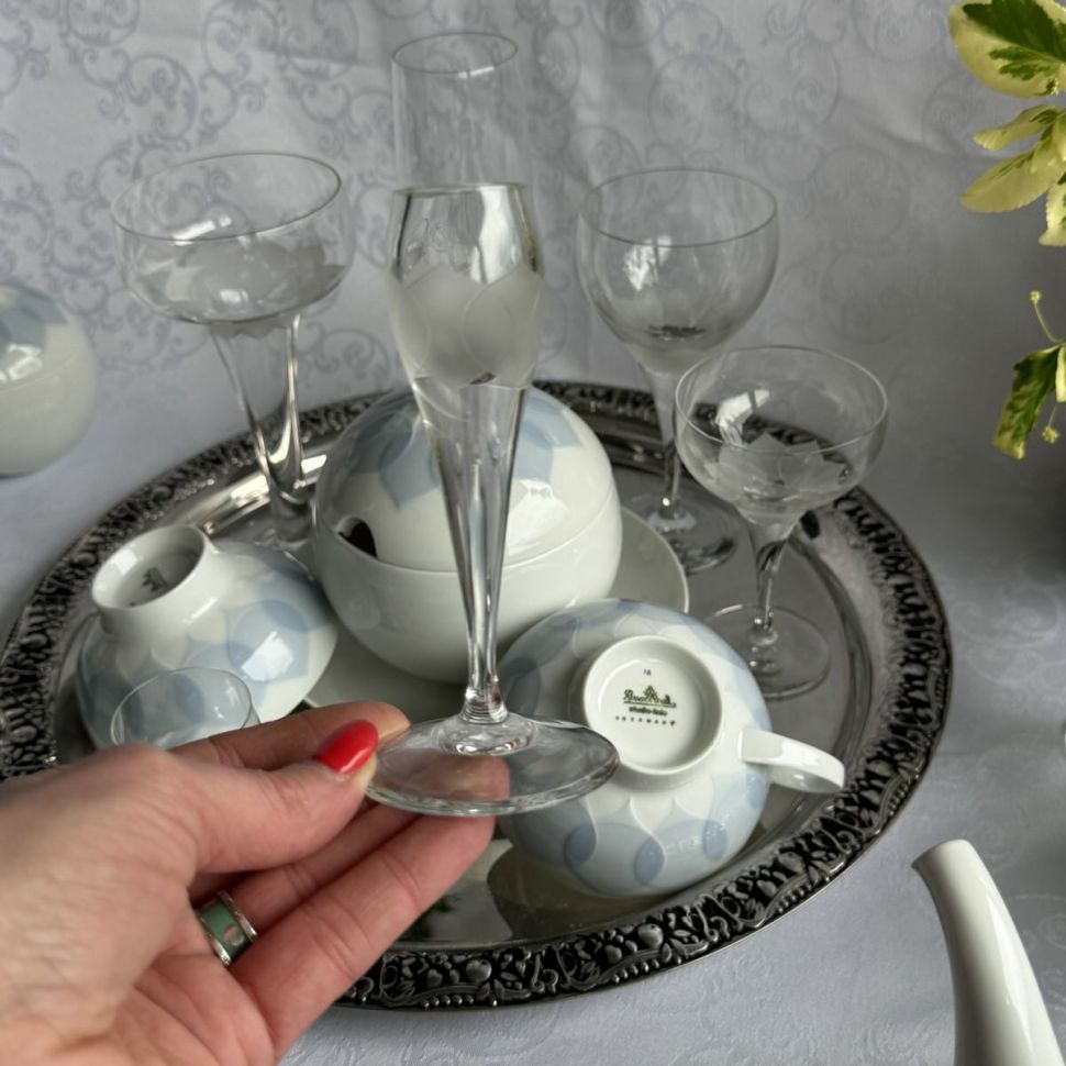 Подсвечник Rosenthal Lotus 12 см хрусталь Германия