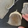 Кошелек кольчужный для мелочи на шатлен серебро 9 см