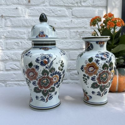 Ваза без крышки Delft полихром 22 см керамика Голландия