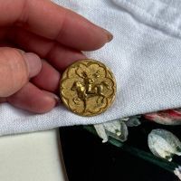 Пуговица старинная Всадник 2,7 см латунь