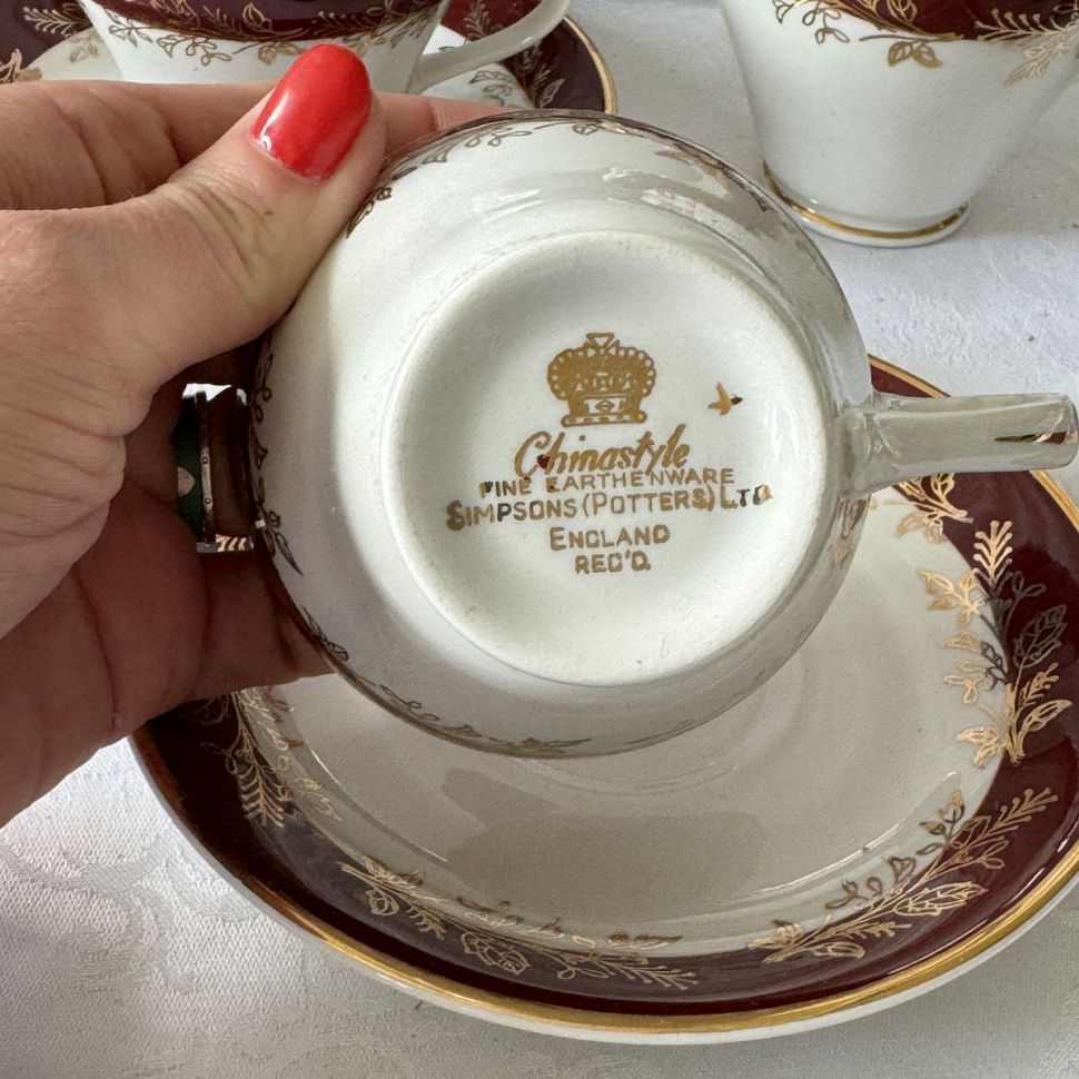 Чайная пара Simpsons Chinastyle 160 мл до 1930г Англия