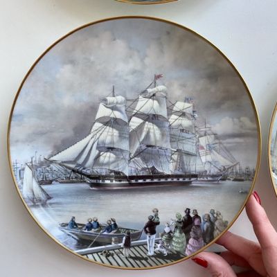 Тарелка Franklin porcelain Clipper Marco Polo 1981 23 см