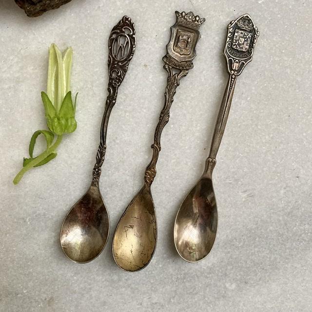 Ложка чайная 12 см набор 3 шт мельхиор серебрение 90 Голландия