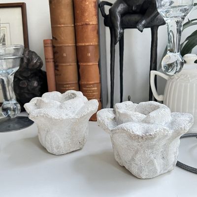 Подсвечник Цветок 12 см каменная керамика