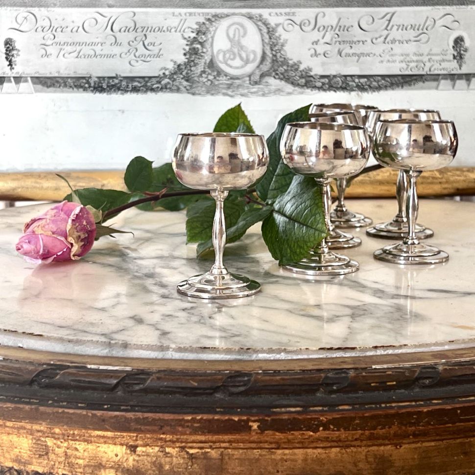 Рюмка 30 мл мельхиор серебрение   